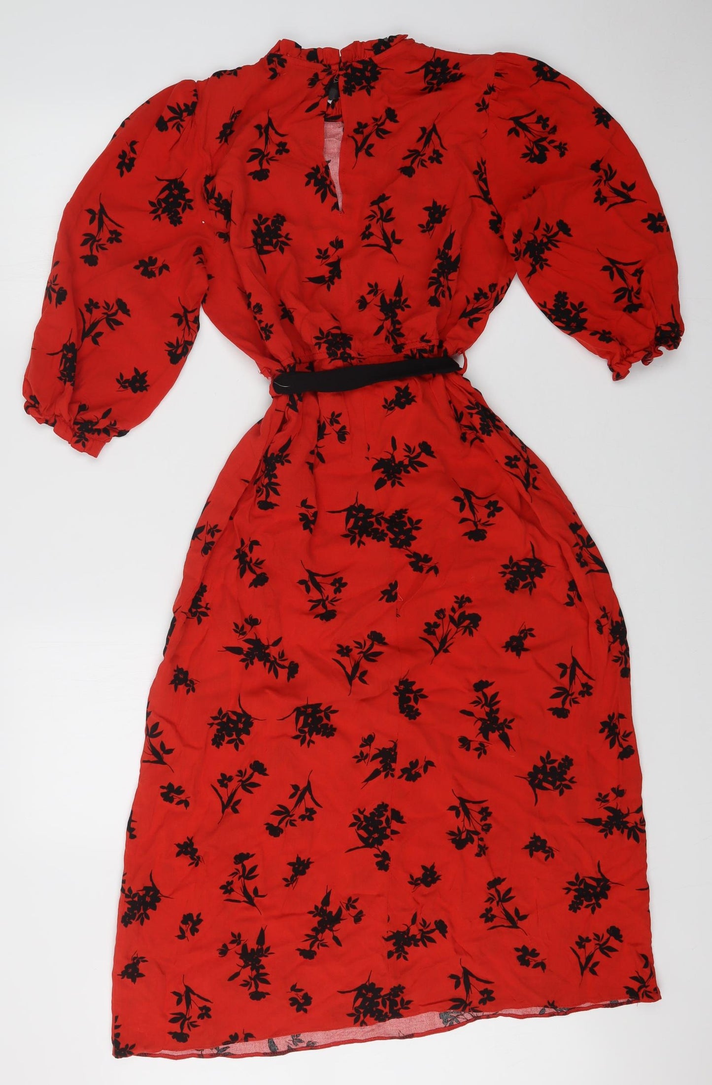 New Look Womens Red Floral  A-Line  Size 14