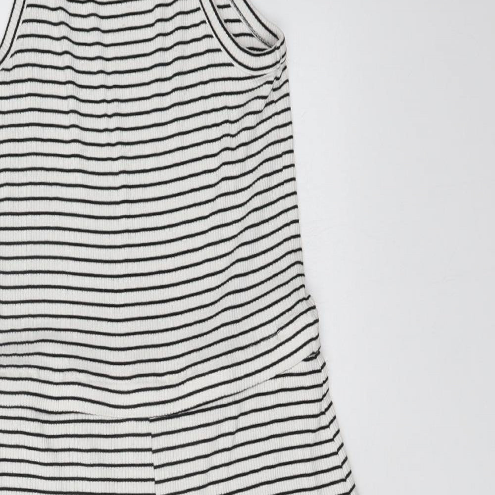 Topshop Womens Multicoloured Striped  Jumpsuit One-Piece Size 10 L16 in