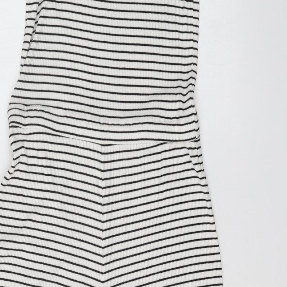 Topshop Womens Multicoloured Striped  Jumpsuit One-Piece Size 10 L16 in