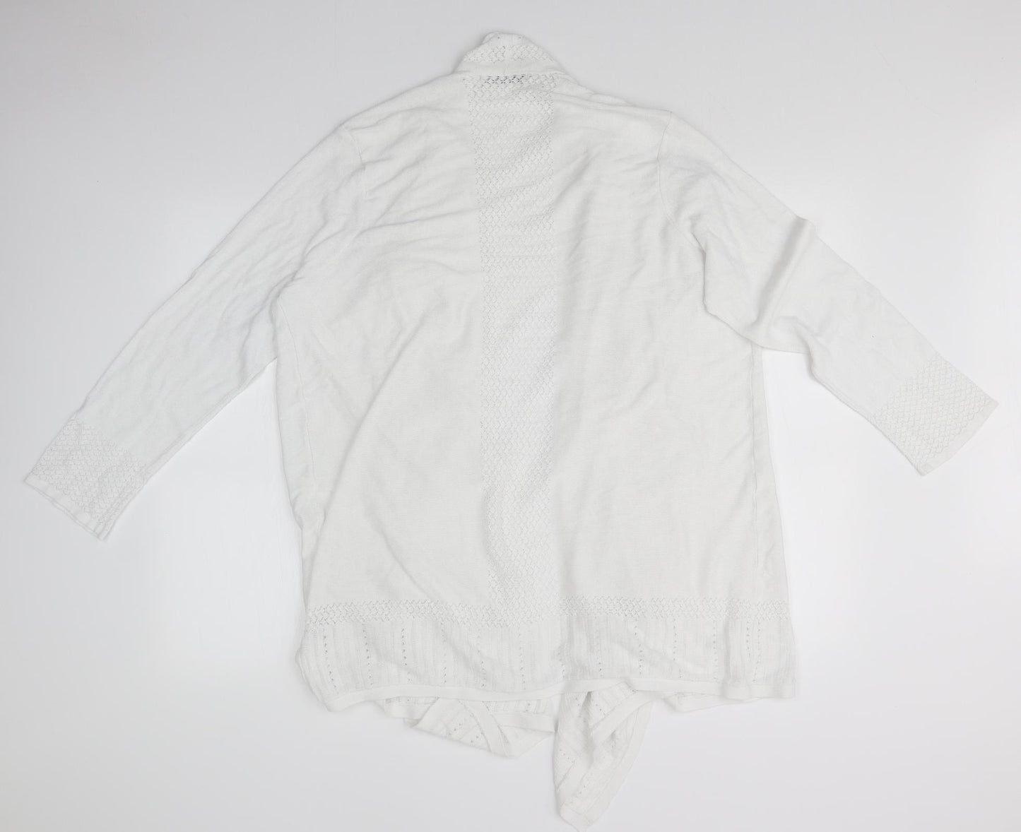 George Womens White Argyle/Diamond  Cardigan Jumper Size 24