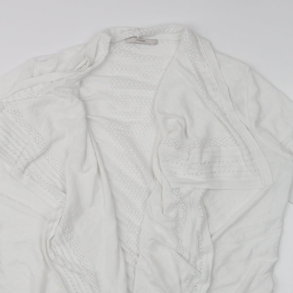 George Womens White Argyle/Diamond  Cardigan Jumper Size 24