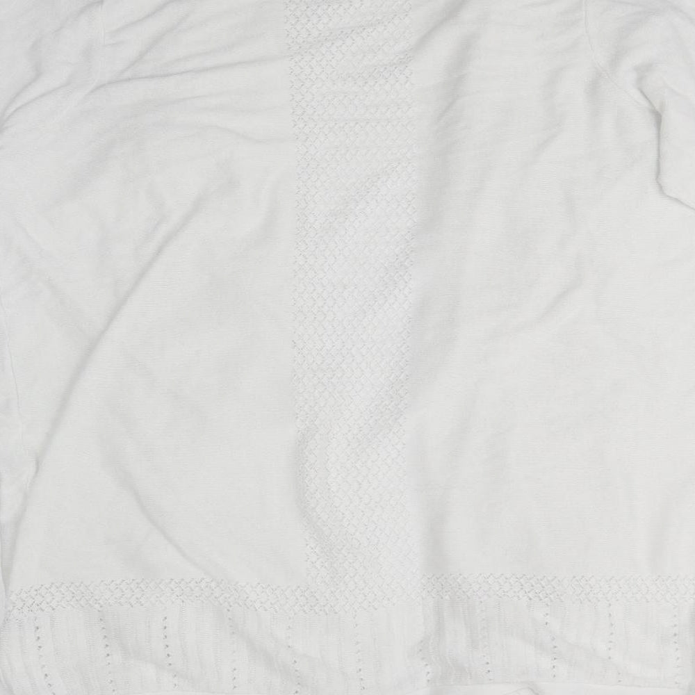George Womens White Argyle/Diamond  Cardigan Jumper Size 24