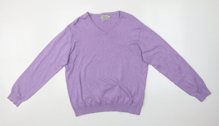 TU Mens Purple Pullover Jumper Size L
