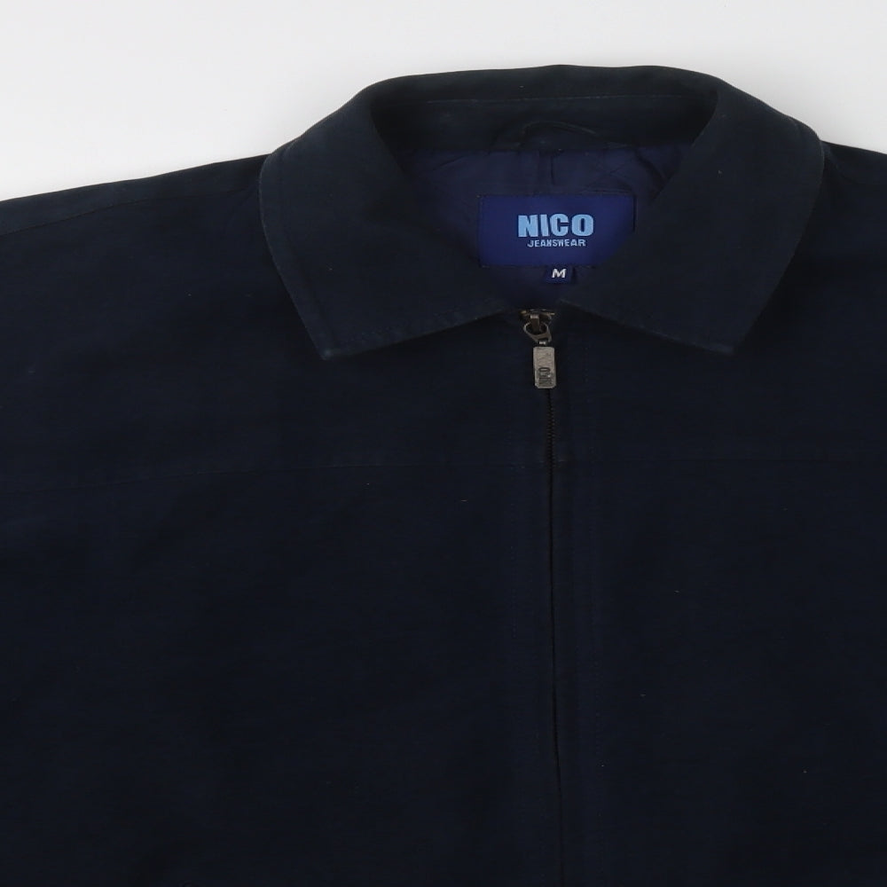 NICO Mens Blue  Velvet Overcoat Coat Size M
