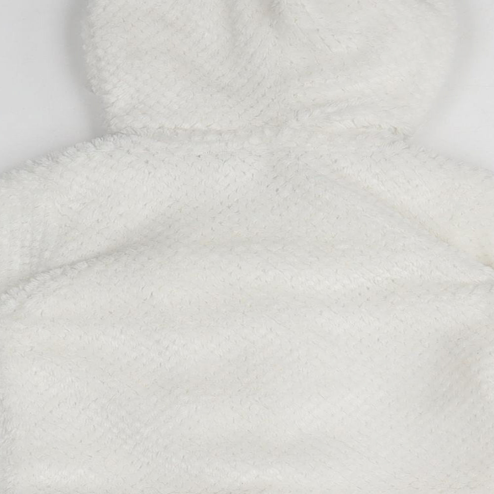 Matalan Girls White Argyle/Diamond  Overcoat Jacket Size 6-9 Months