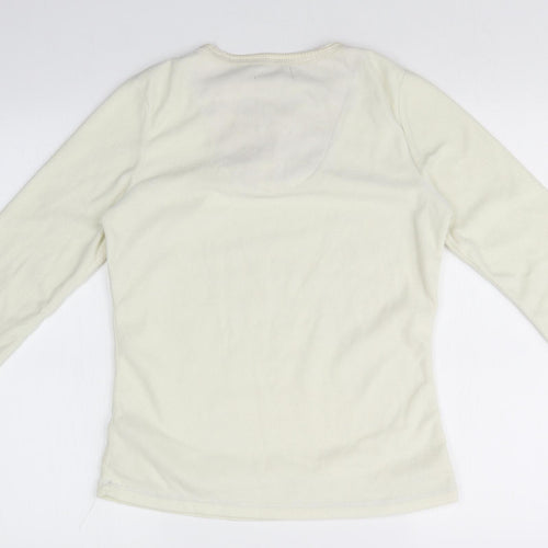 Primark Womens White Solid  Top Pyjama Top Size 10