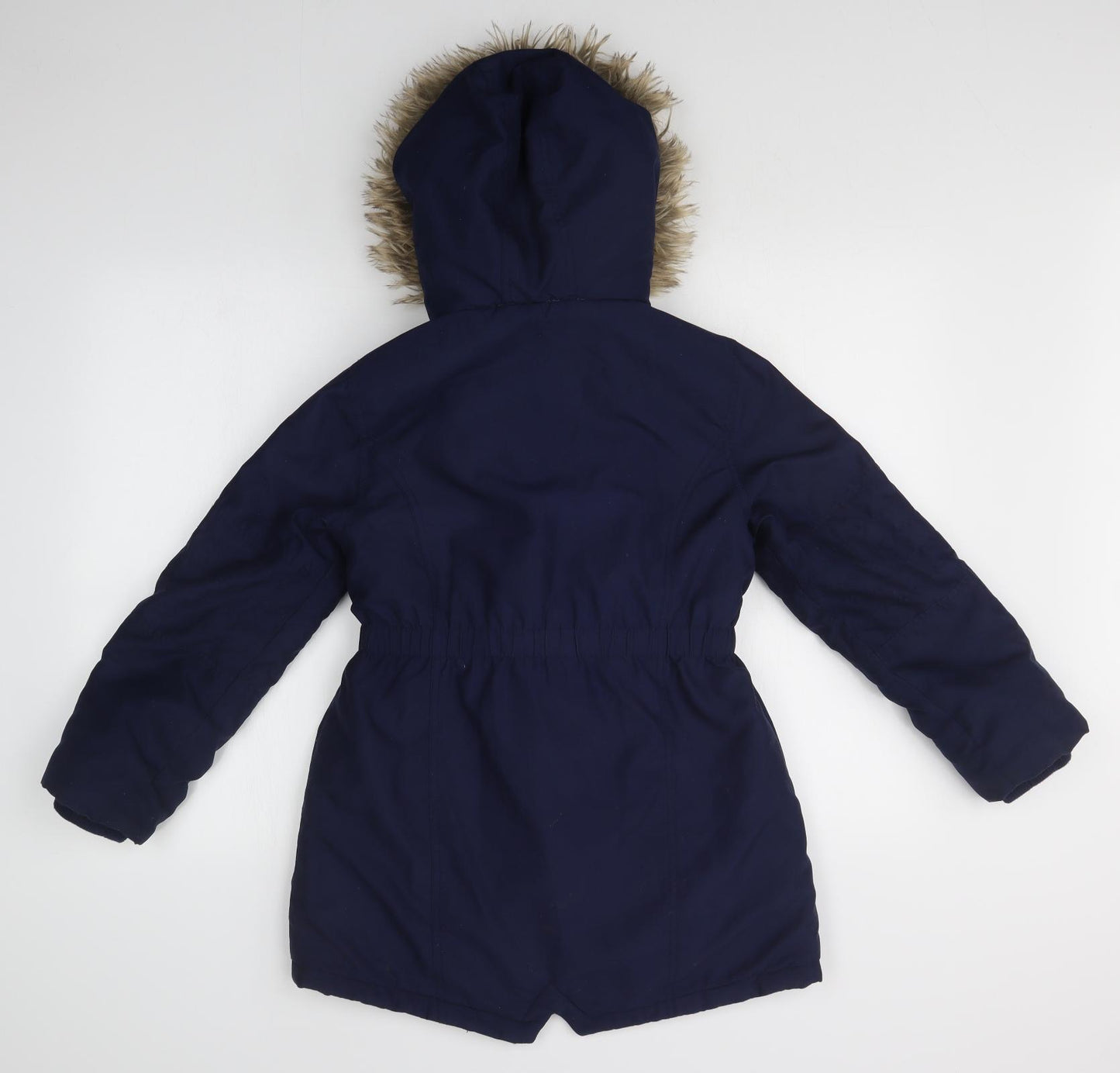 John Lewis Girls Blue   Overcoat Coat Size 10 Years