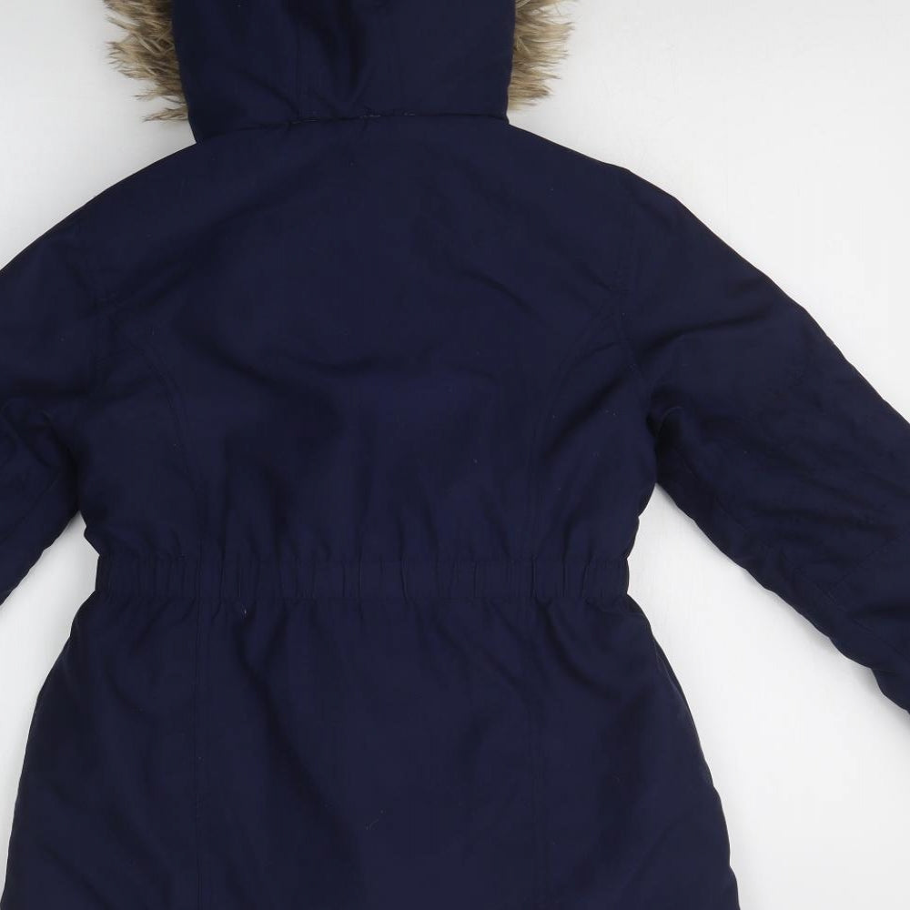 John Lewis Girls Blue   Overcoat Coat Size 10 Years