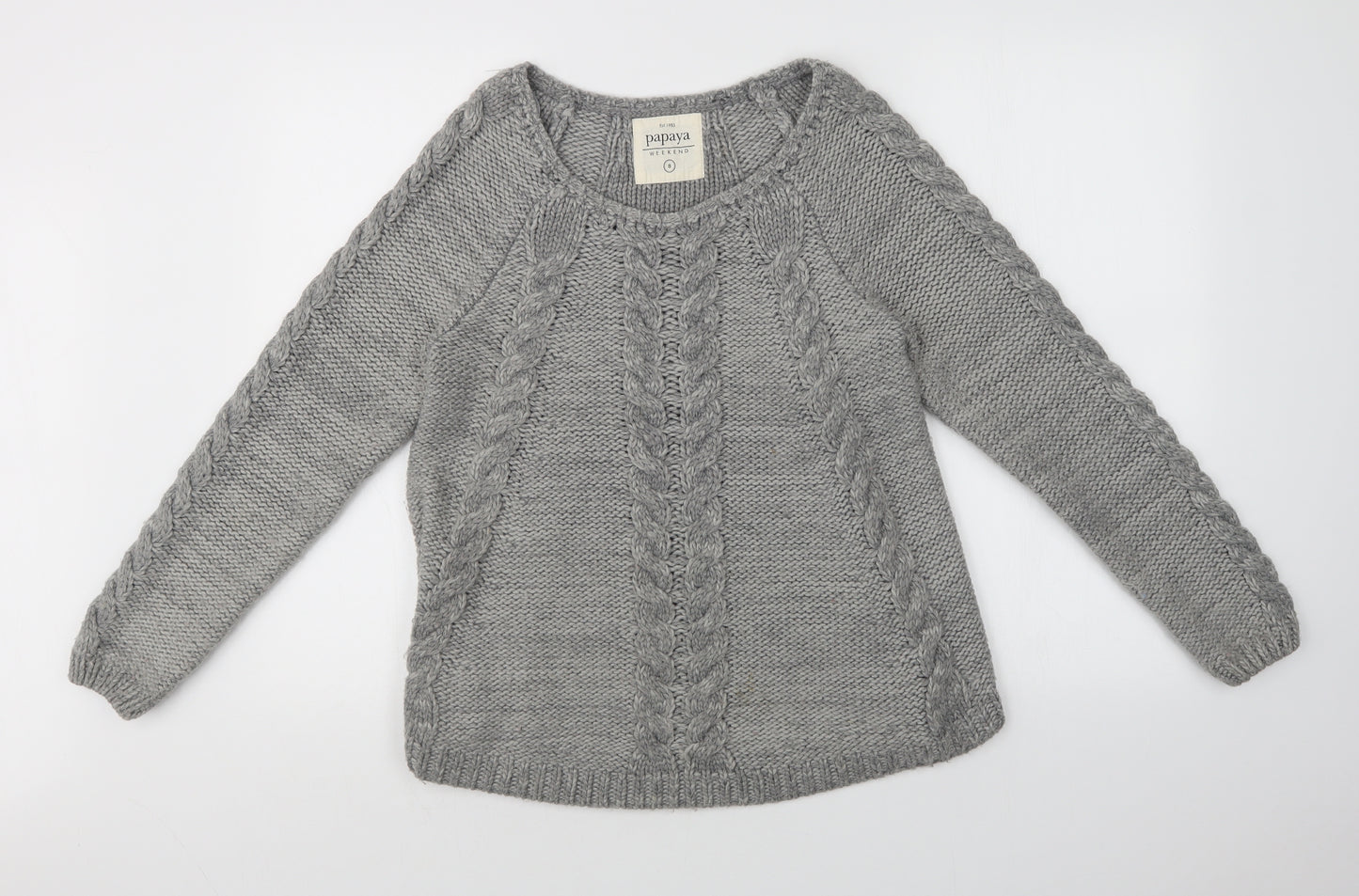 Papaya Womens Grey   Pullover Jumper Size 8