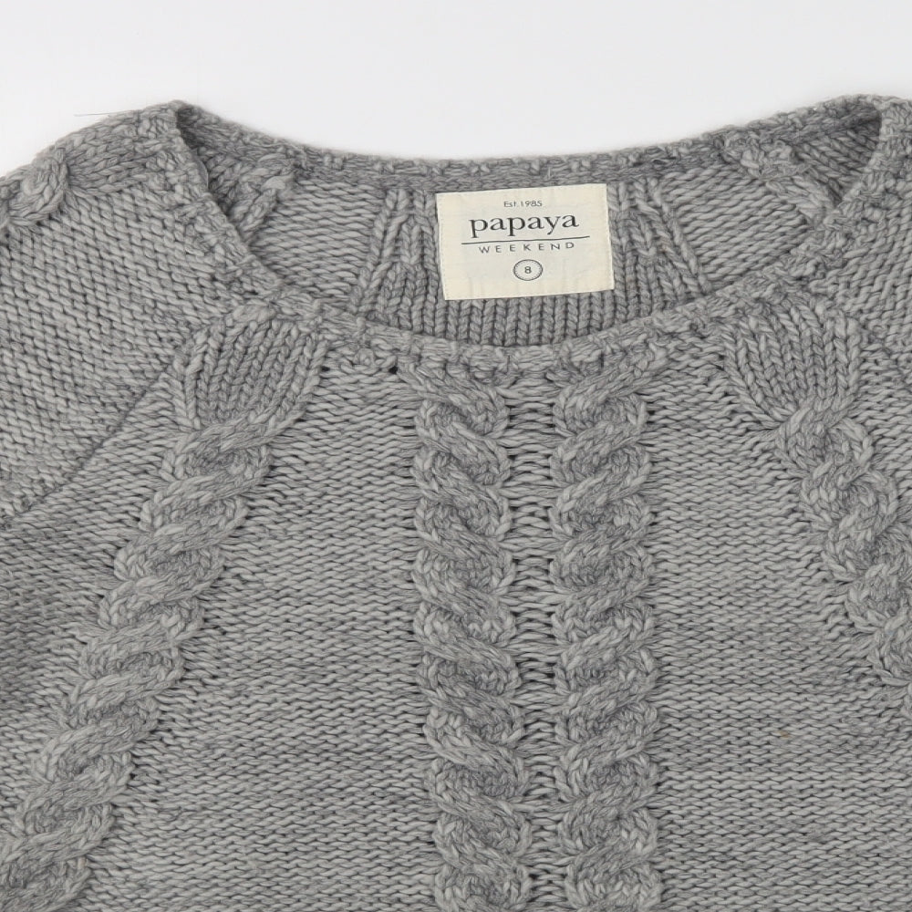 Papaya Womens Grey   Pullover Jumper Size 8