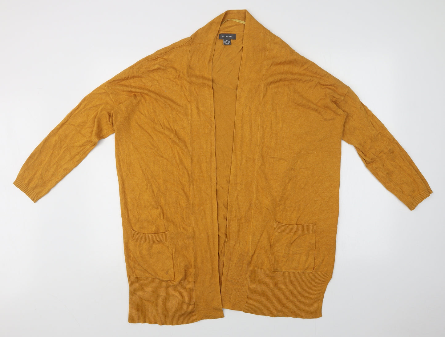 Primark Womens Gold   Cardigan Jumper Size M