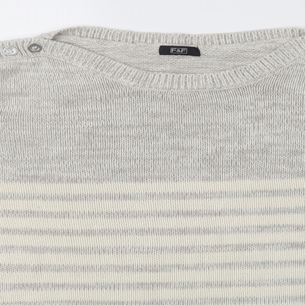 F&F Womens Multicoloured Striped  Pullover Jumper Size 18