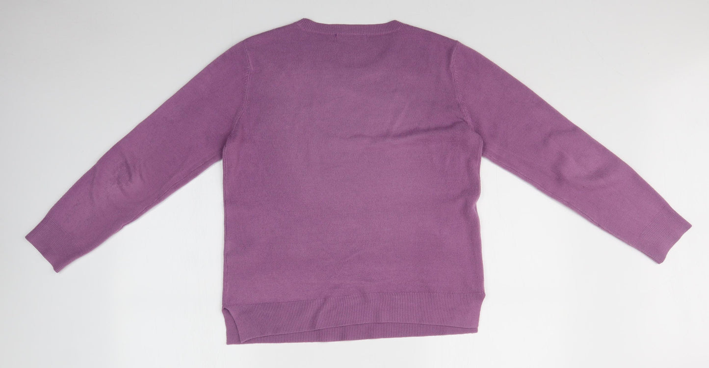 M&S Womens Purple   Pullover Jumper Size 12