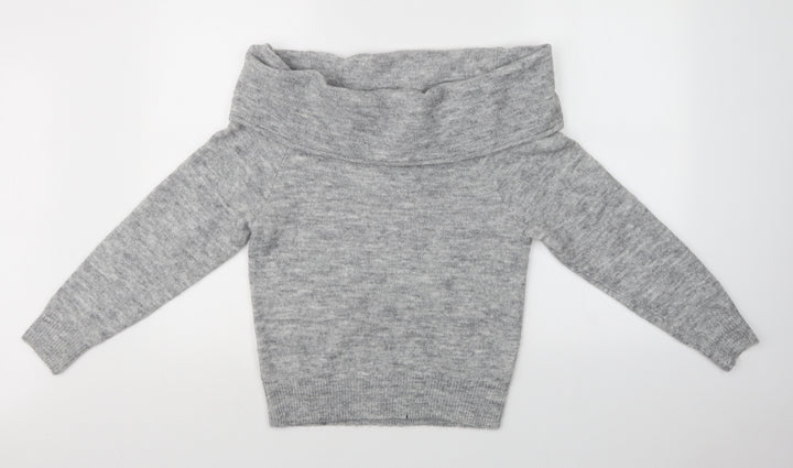 H&M Womens Grey Pullover Jumper Size XS