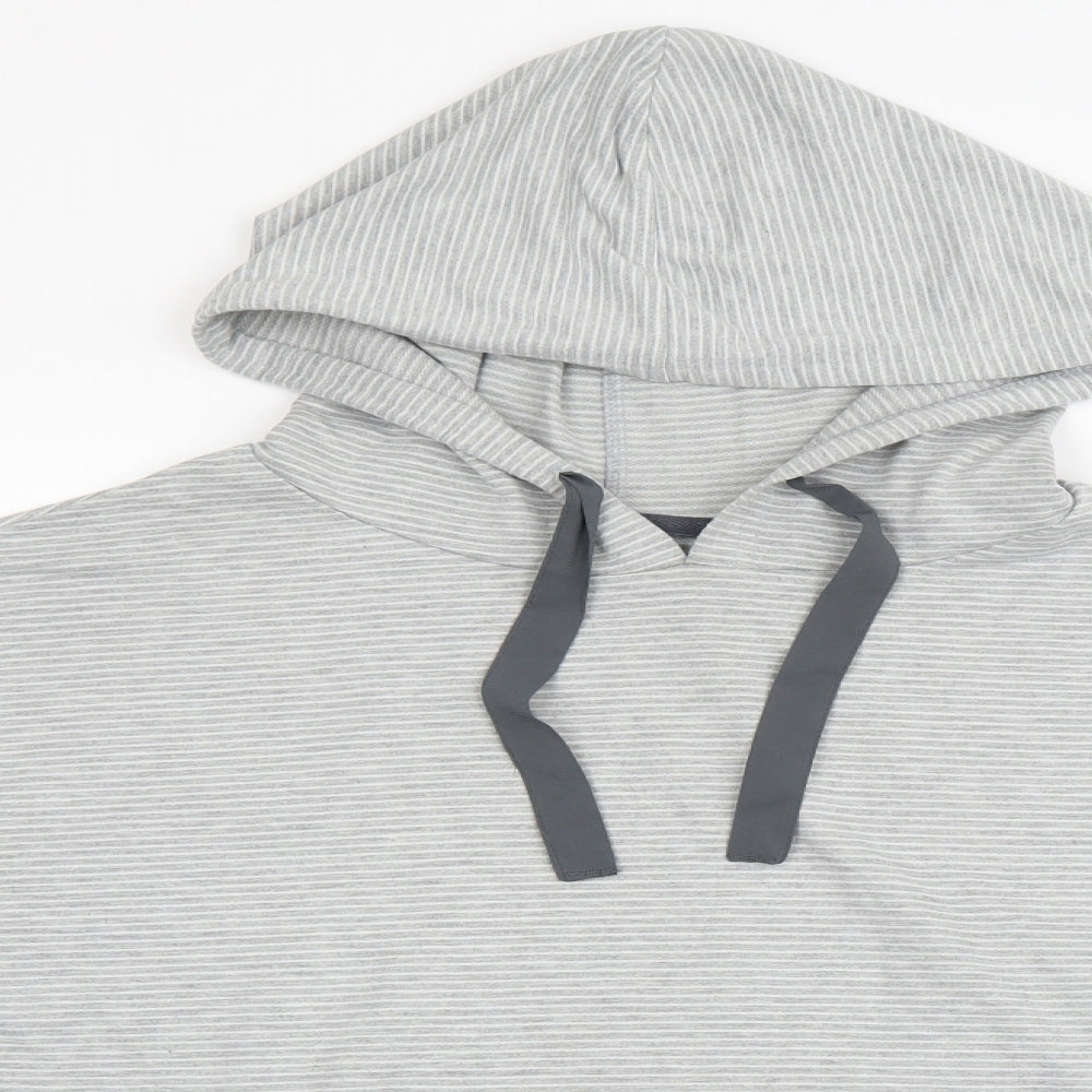 Love to Lounge Womens Grey Striped  Pullover Hoodie Size 14