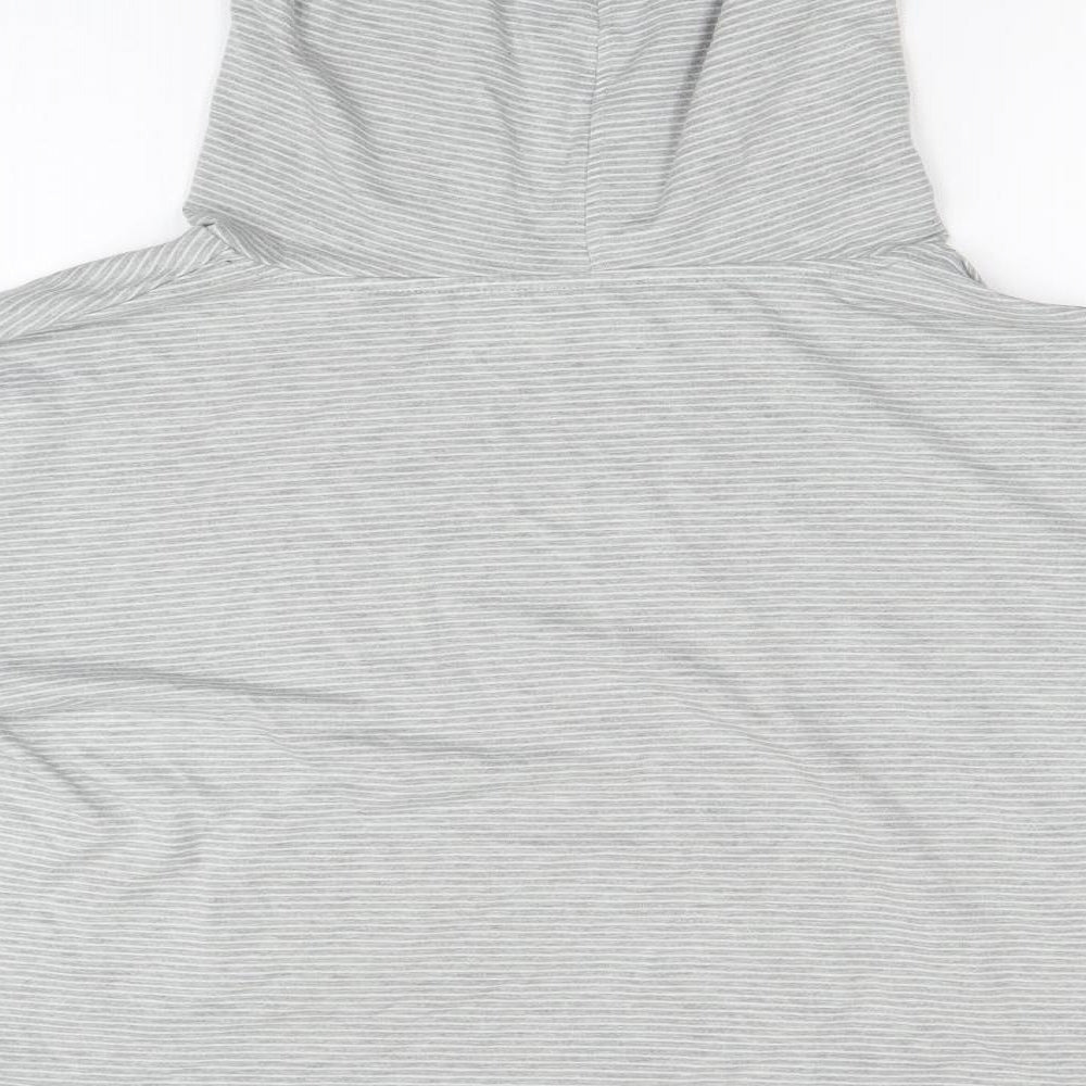 Love to Lounge Womens Grey Striped  Pullover Hoodie Size 14