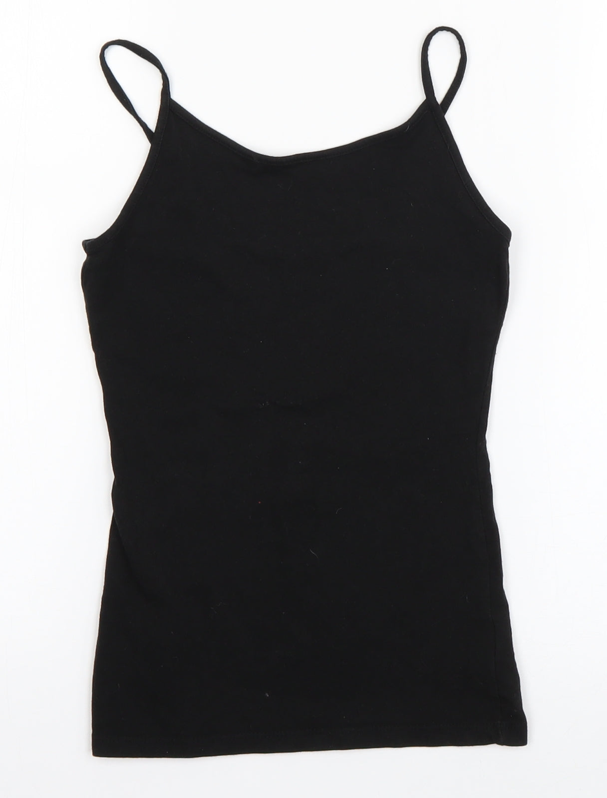 miss evie Girls Black   Basic Tank Size 11-12 Years