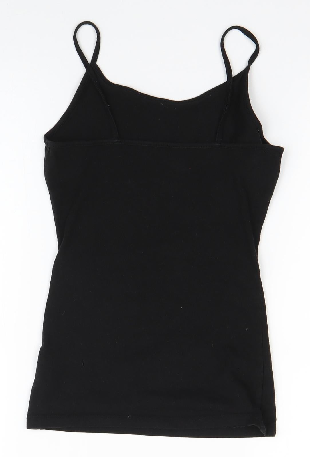 miss evie Girls Black   Basic Tank Size 11-12 Years