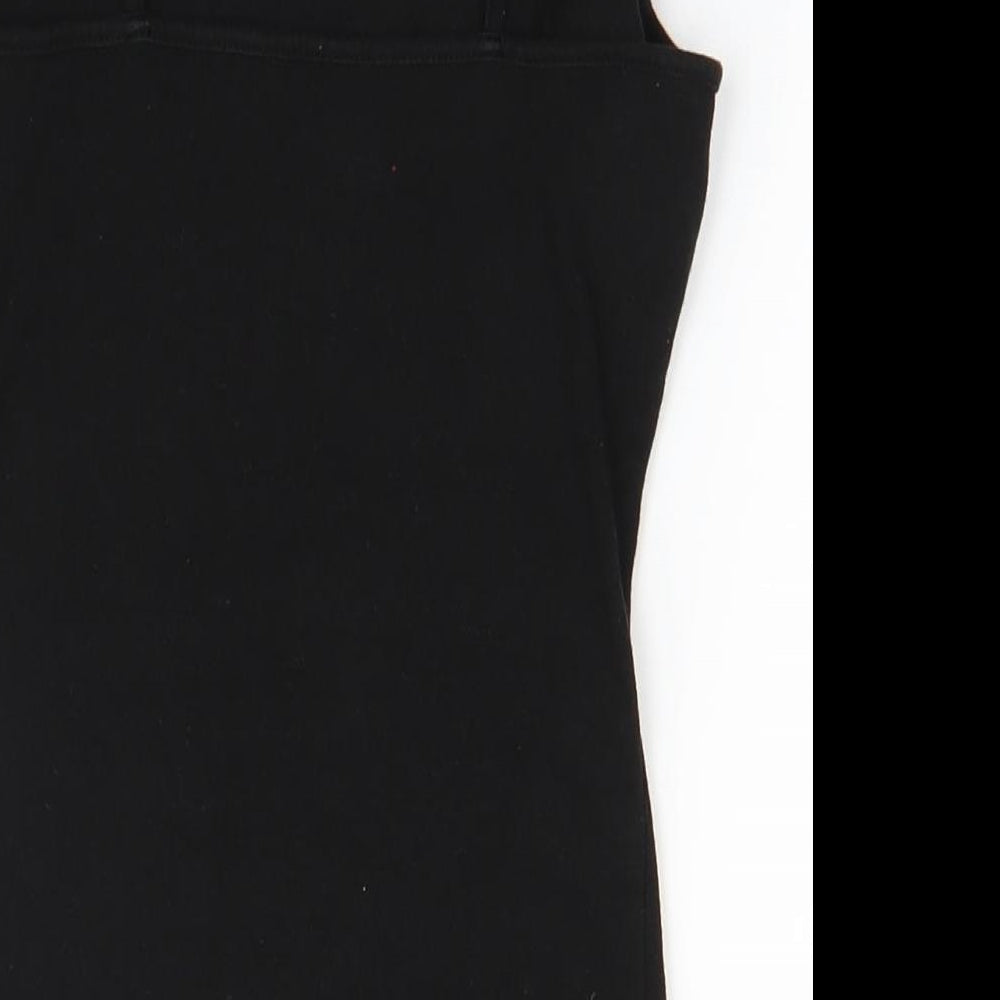 miss evie Girls Black   Basic Tank Size 11-12 Years