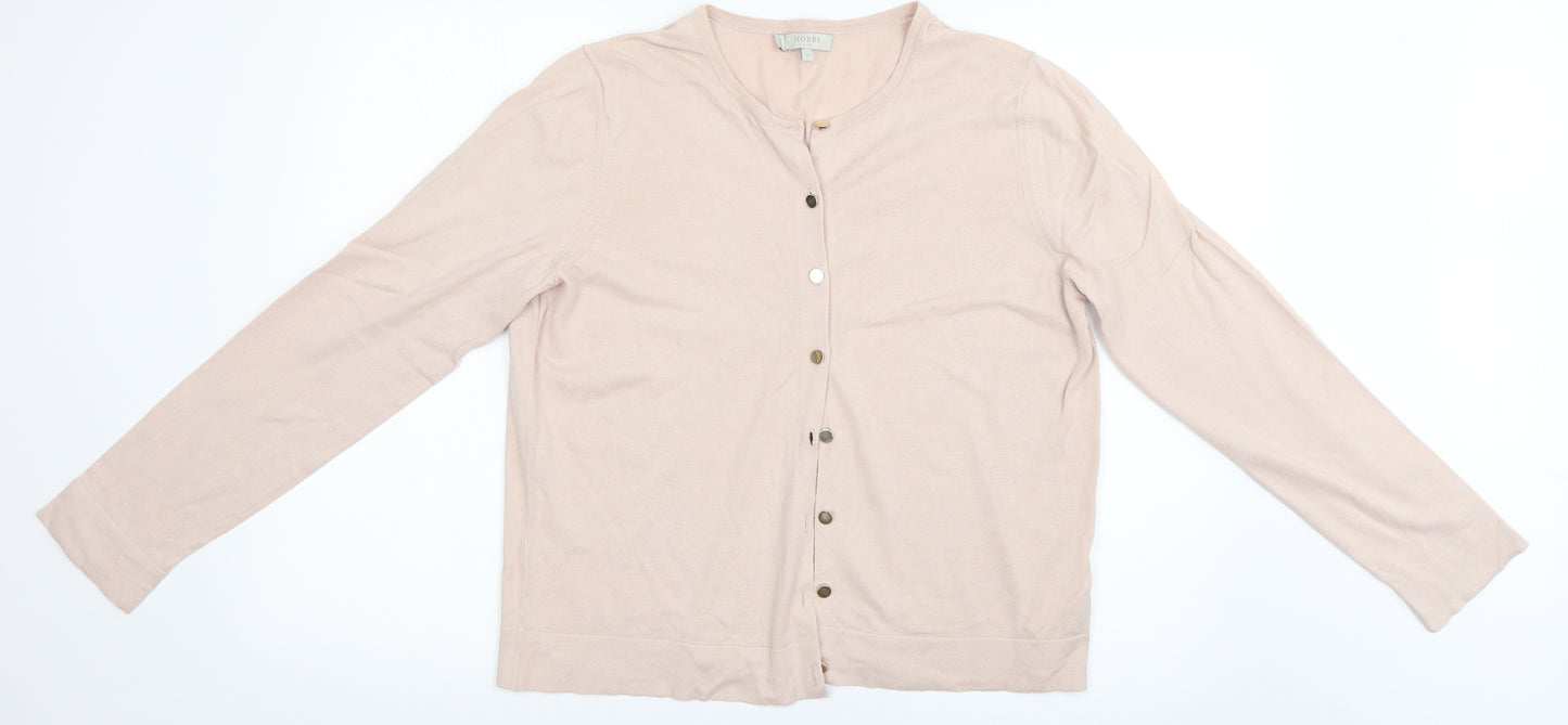 Hobbs Womens Beige   Cardigan Jumper Size L