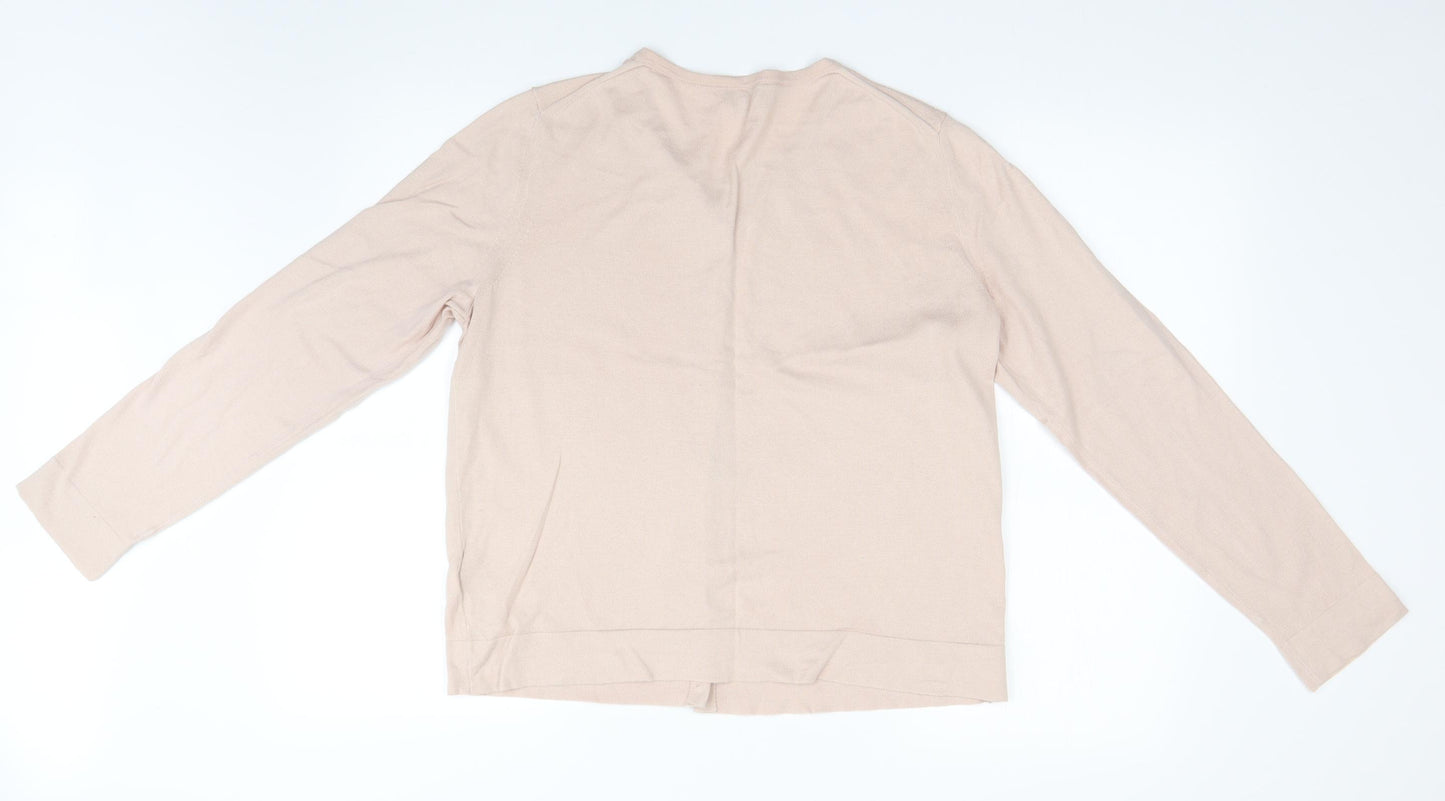 Hobbs Womens Beige   Cardigan Jumper Size L