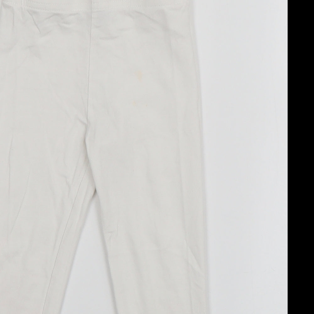 Primark Girls White   Sweatpants Trousers Size 3-4 Years