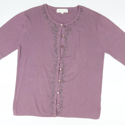 reflect collection Womens Grey   Cardigan Jumper Size L