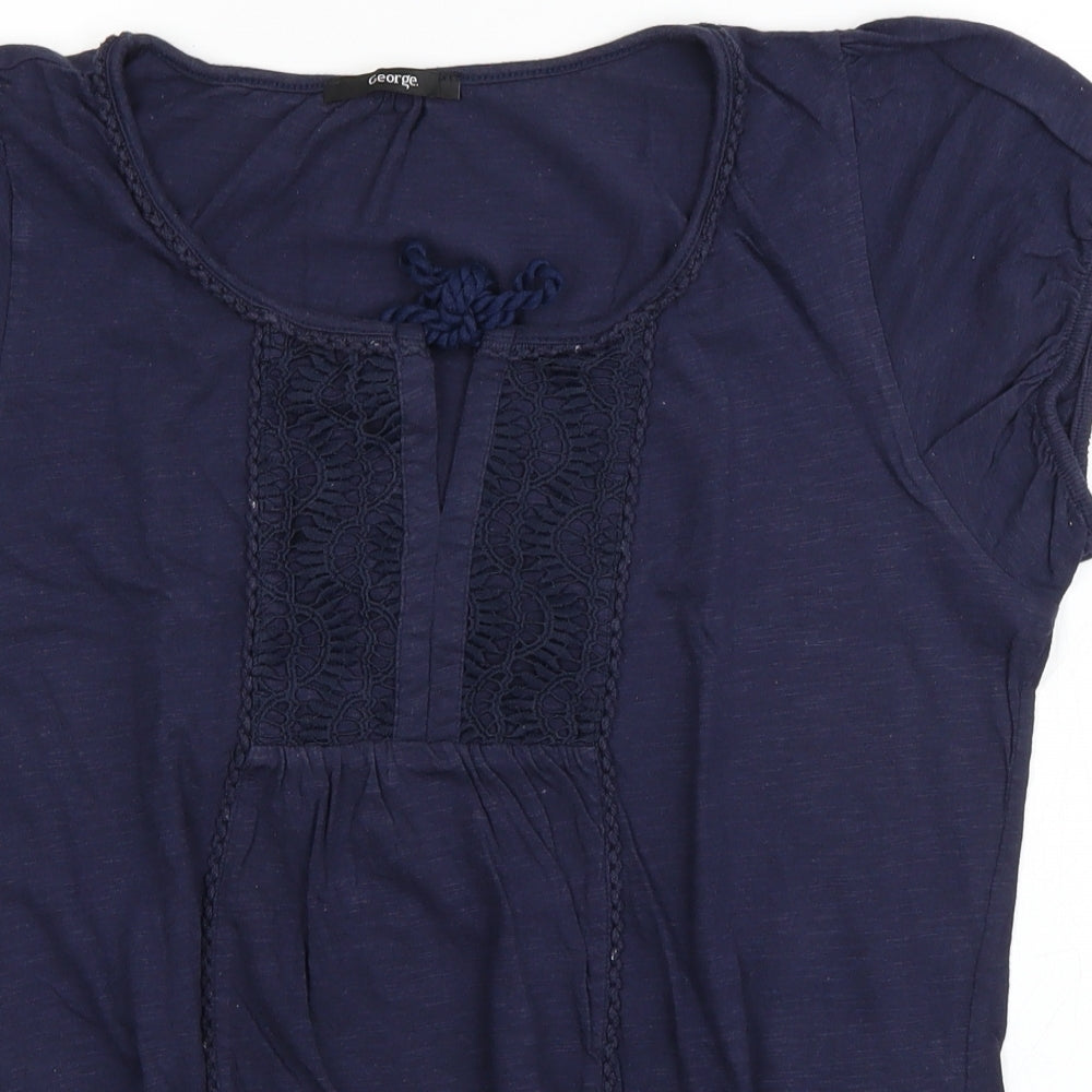 George Womens Blue   Basic T-Shirt Size 16