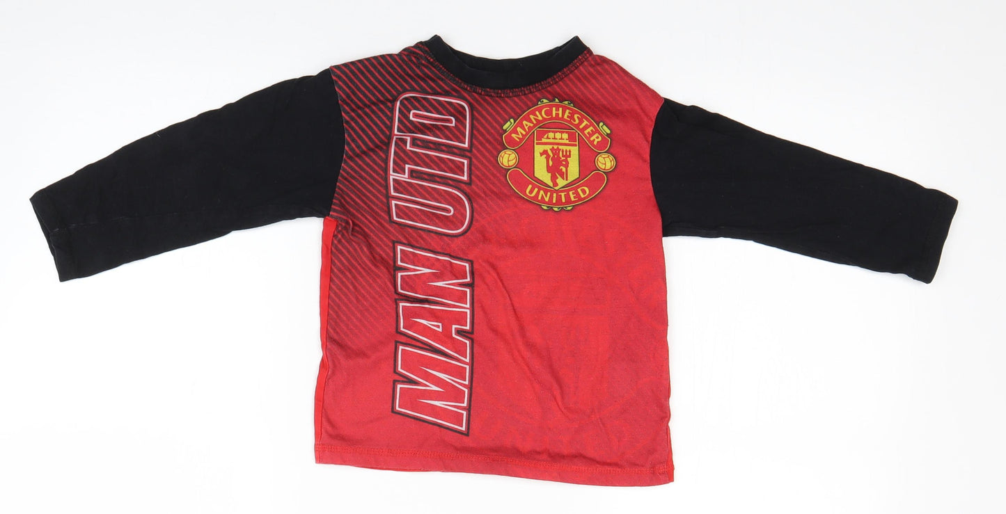 Manchester United Boys Red   Pullover Jumper Size 4-5 Years