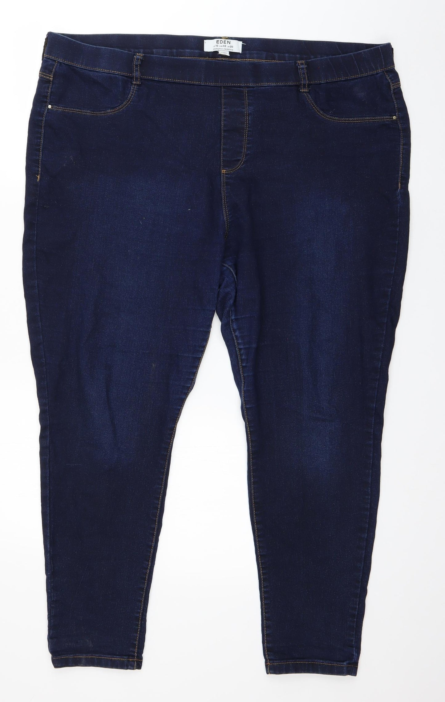 Dorothy Perkins Womens Blue  Denim Straight Jeans Size 20 L26.5 in
