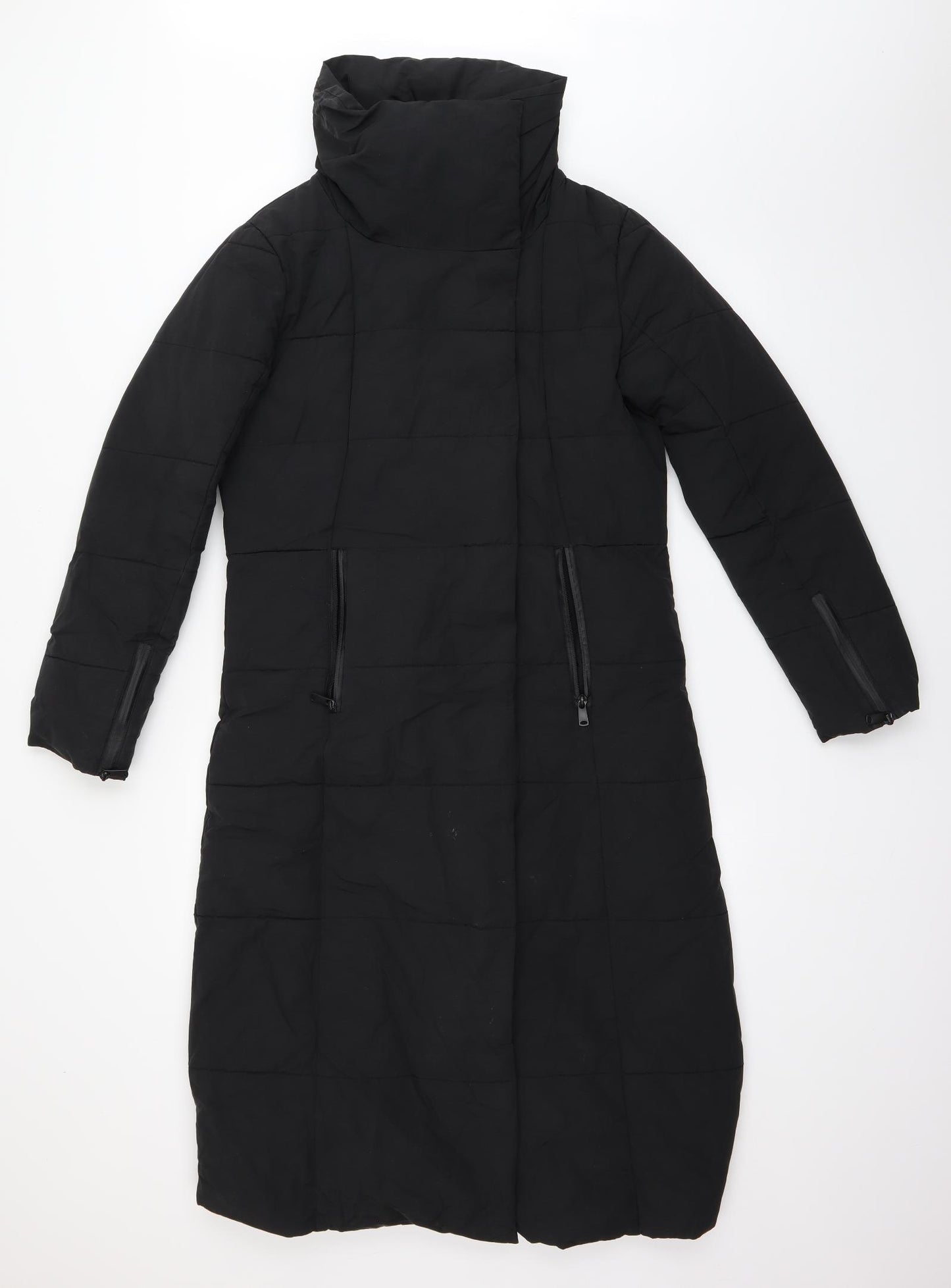 NEXT Womens Black   Rain Coat Coat Size 8