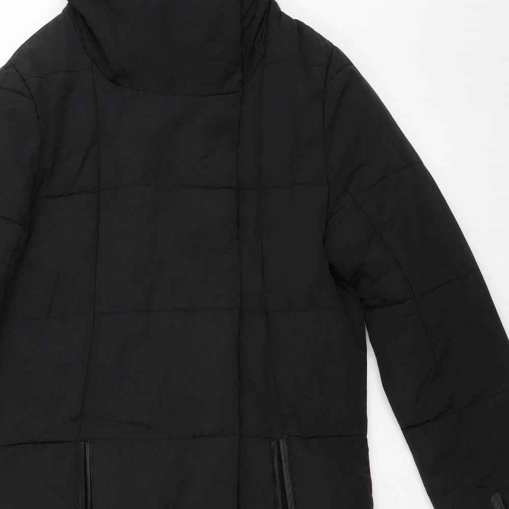 NEXT Womens Black   Rain Coat Coat Size 8