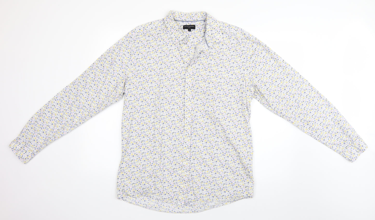 Taylor & Wright Womens White Floral  Basic T-Shirt Size L