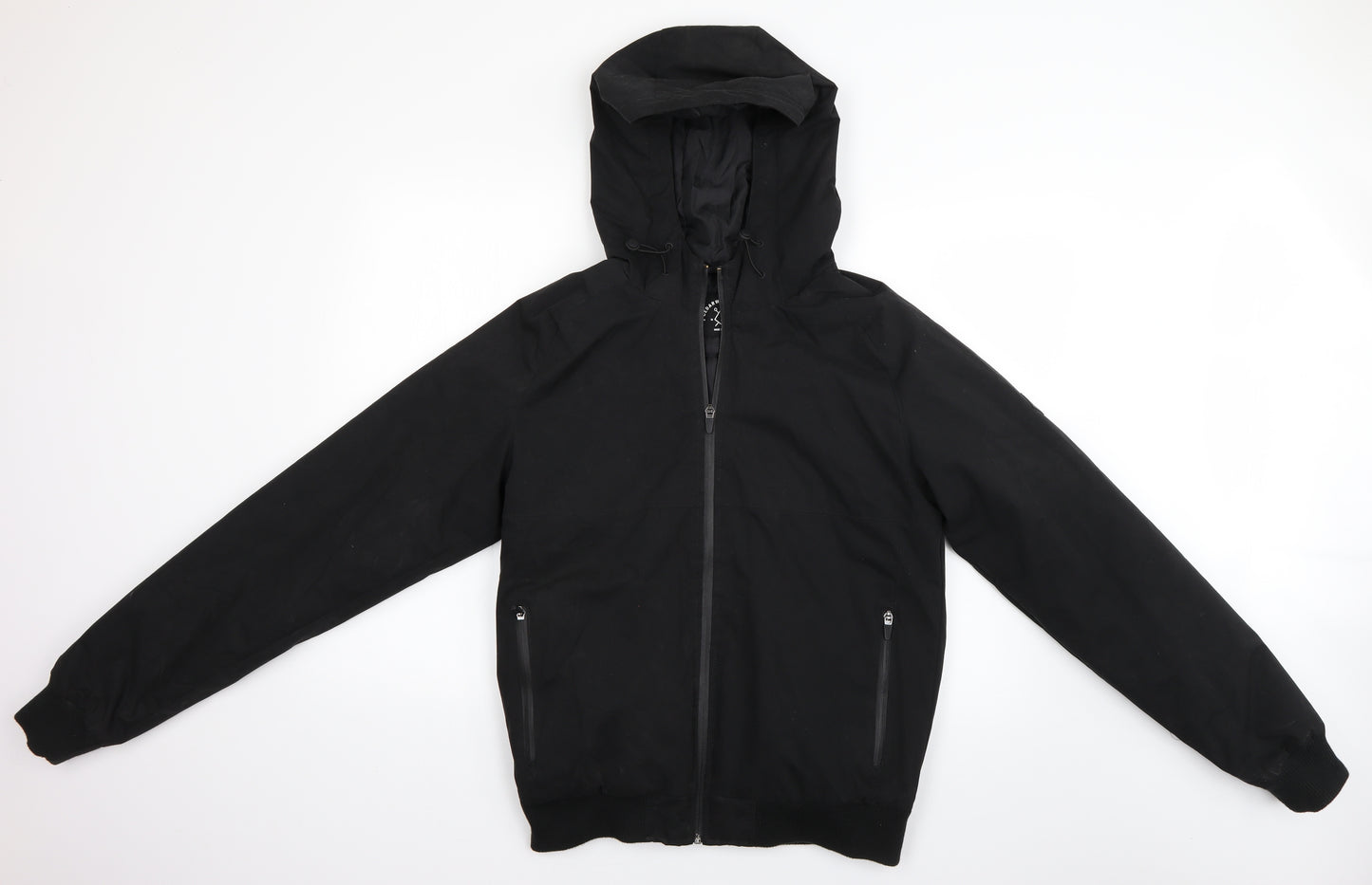 Cedar Wood State Mens Black   Rain Coat Coat Size S