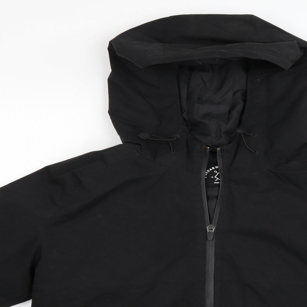 Cedar Wood State Mens Black   Rain Coat Coat Size S