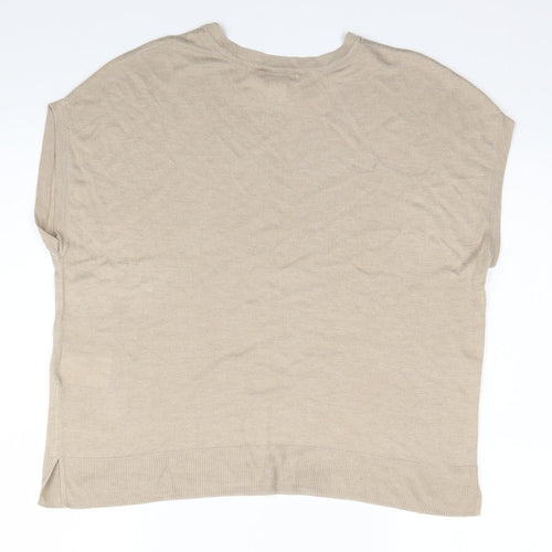 H&M Womens Beige   Basic T-Shirt Size 8