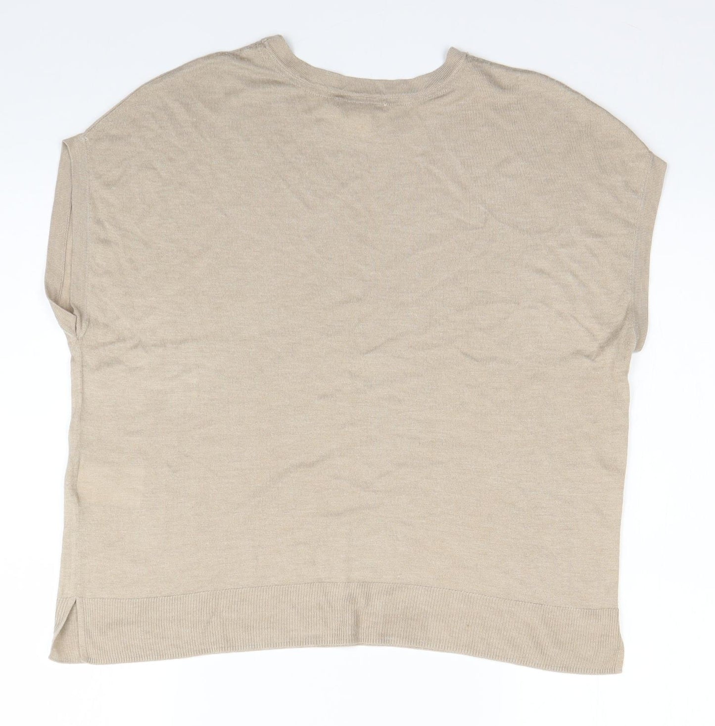 H&M Womens Beige   Basic T-Shirt Size 8