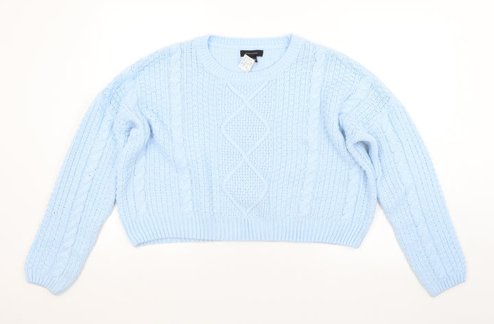 Atmosphere Womens Blue Argyle/Diamond  Pullover Jumper Size 14