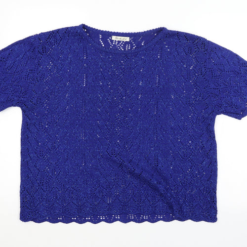 Berkertex Womens Blue Argyle/Diamond  Pullover Jumper