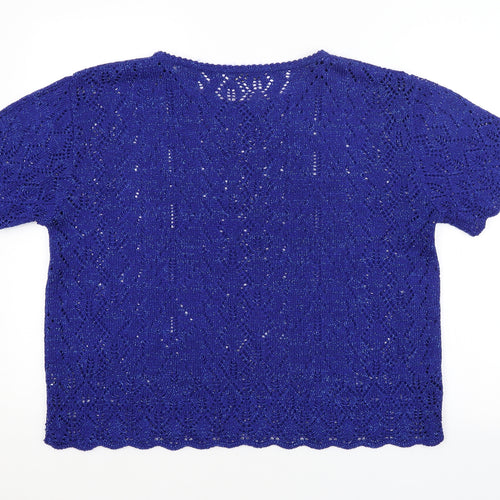 Berkertex Womens Blue Argyle/Diamond  Pullover Jumper