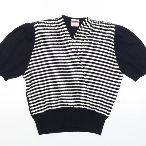 Preworn Womens Blue Striped  Pullover Jumper Size 16