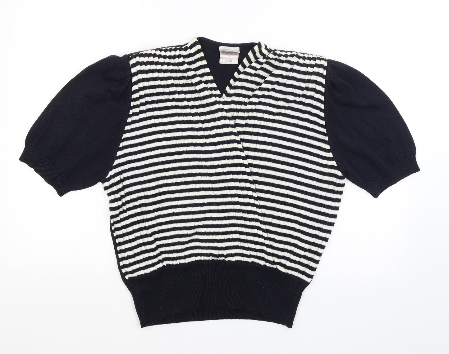 Preworn Womens Blue Striped  Pullover Jumper Size 16