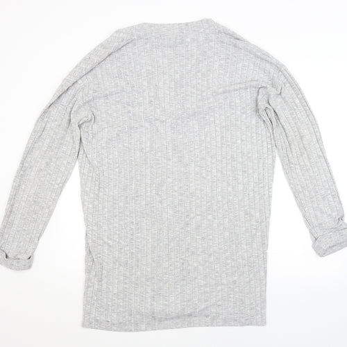 Dorothy Perkins Womens Grey Striped  Cardigan Jumper Size L