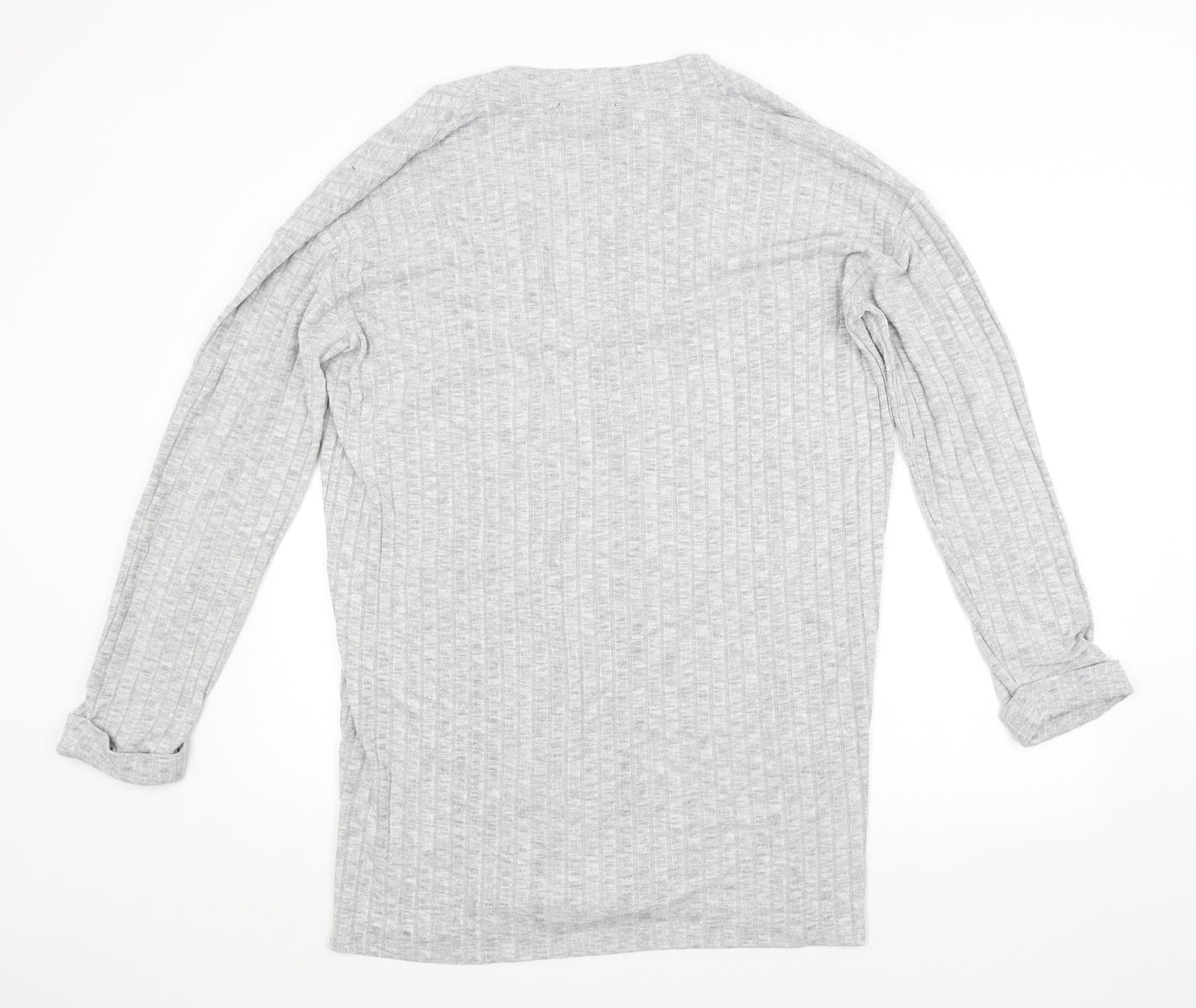 Dorothy Perkins Womens Grey Striped  Cardigan Jumper Size L