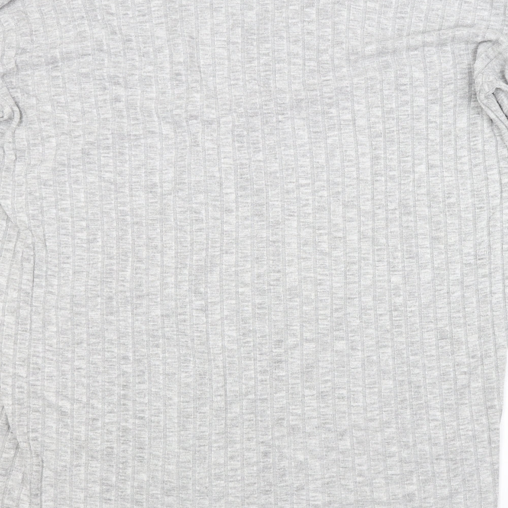 Dorothy Perkins Womens Grey Striped  Cardigan Jumper Size L