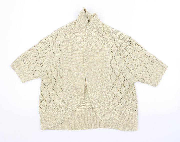 BHS Womens Beige Argyle/Diamond  Cardigan Jumper