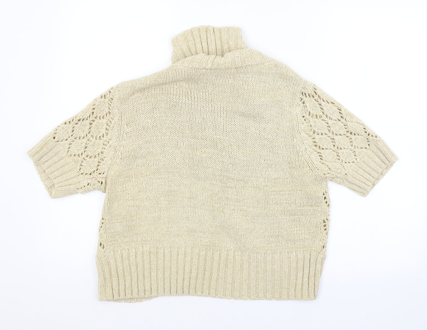 BHS Womens Beige Argyle/Diamond  Cardigan Jumper