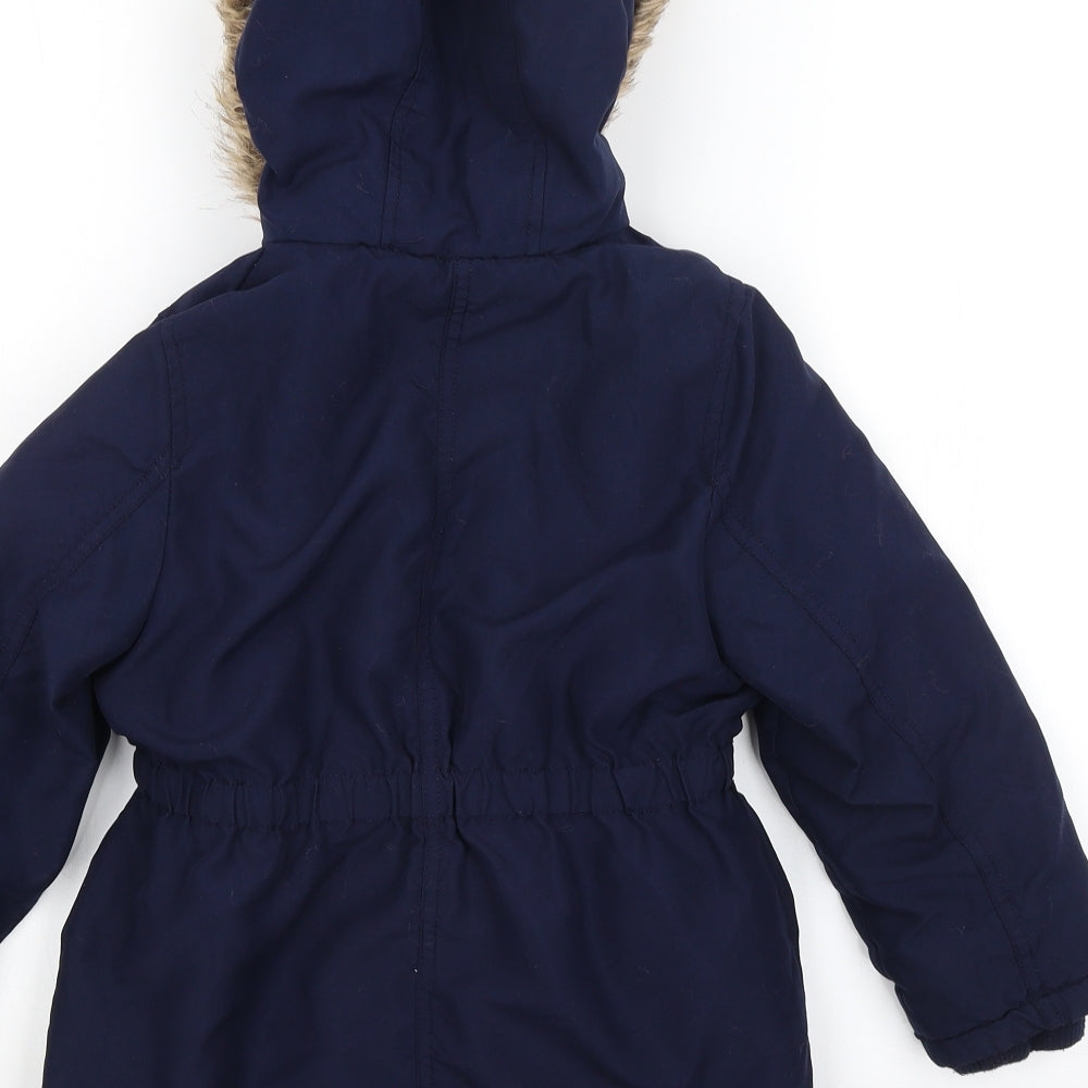 George Girls Blue   Basic Coat Coat Size 5-6 Years