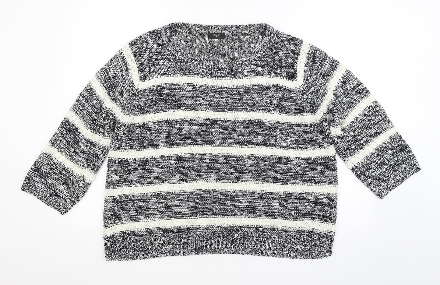 F&F Womens Multicoloured Striped  Pullover Jumper Size 22