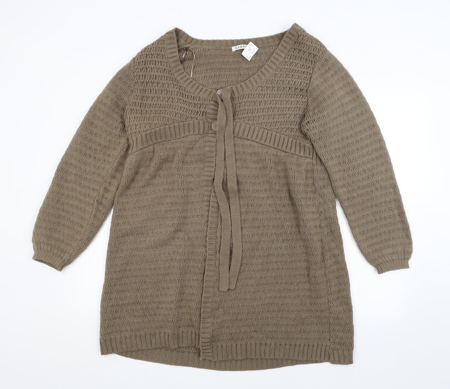 George Womens Brown   Cardigan Jumper Size 16